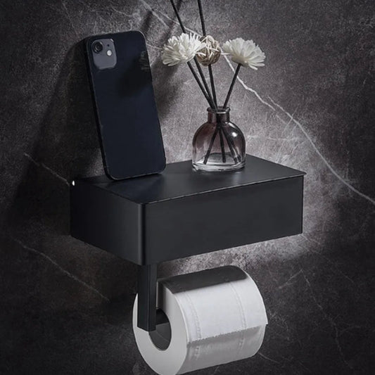 Floroux | Porte-Papier Toilette | Design Noir Mat