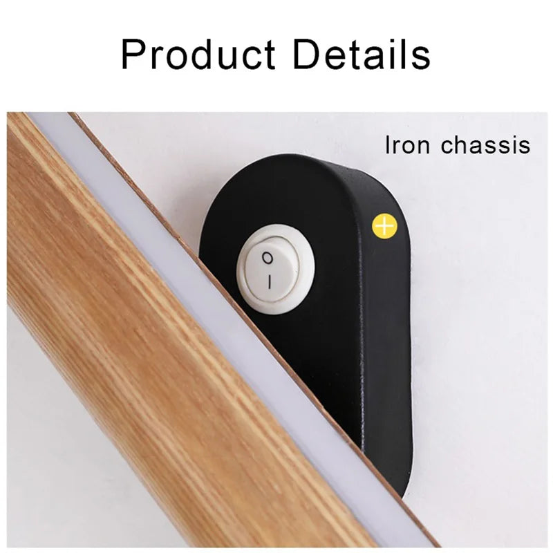 Floroux - Applique de chambre à coucher LED en bois