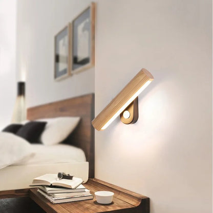 Floroux - Applique de chambre à coucher LED en bois