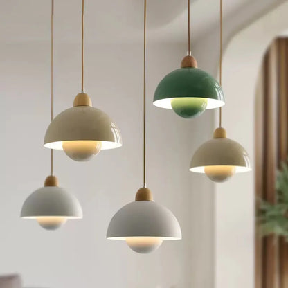 Floroux - Lampe suspendue en bois moderne