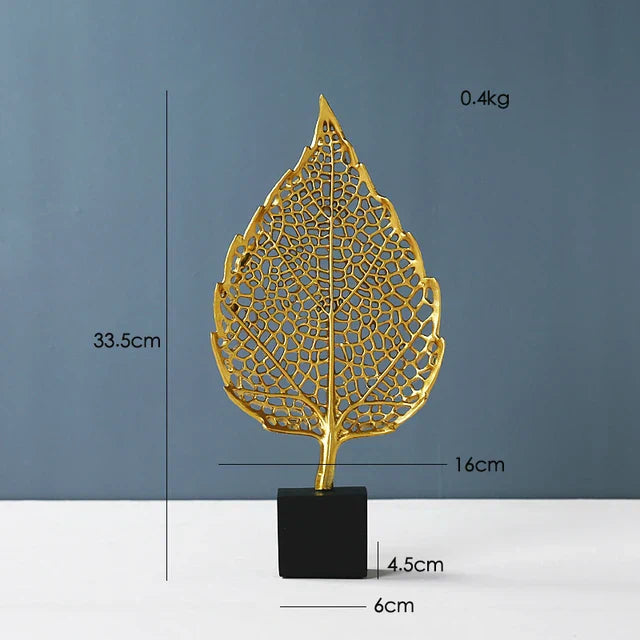 Floroux - Décorations de feuilles dorées