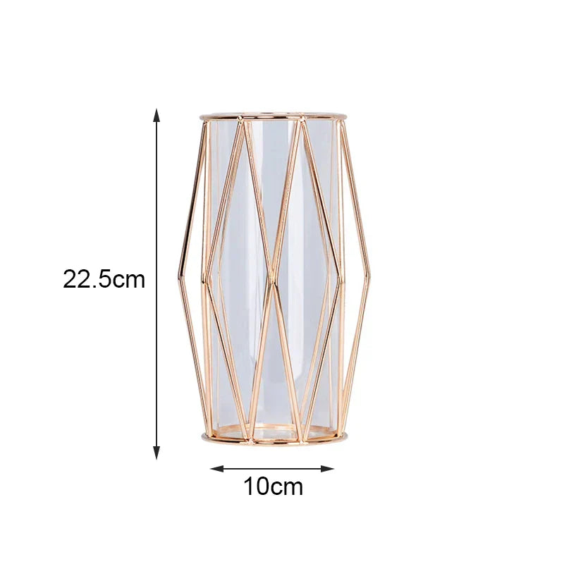 Floroux - Vase à fleurs dorée