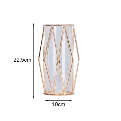 Floroux - Vase à fleurs dorée