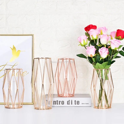 Floroux - Vase à fleurs dorée