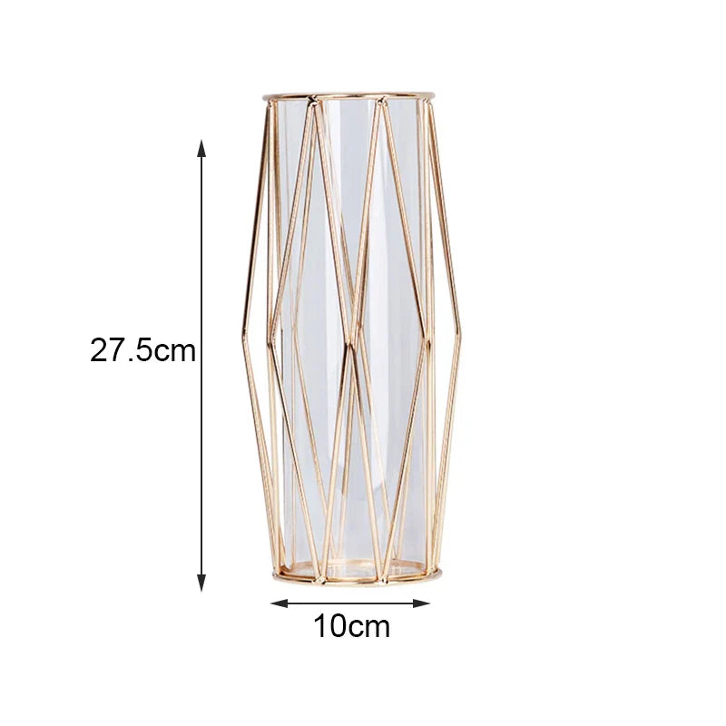 Floroux - Vase à fleurs dorée