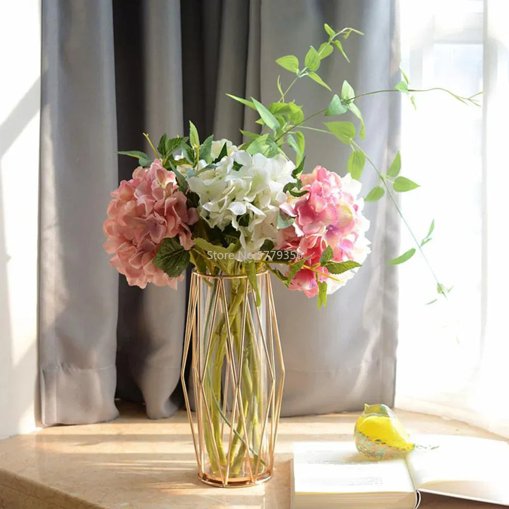 Floroux - Vase à fleurs dorée