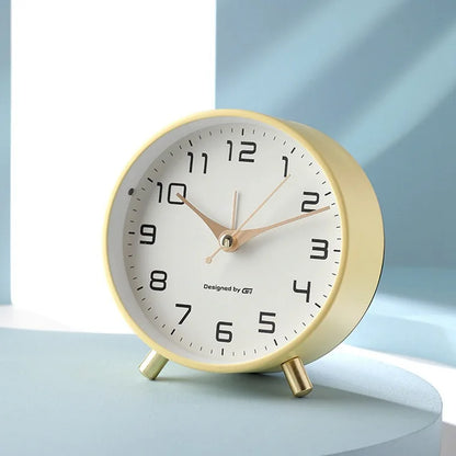 Horloge de table moderne style scandinave – horloge de bureau – look luxueux – métal – pour salon/couloir – 12 x 11 x 5 cm
