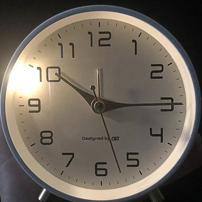 Horloge de table moderne style scandinave – horloge de bureau – look luxueux – métal – pour salon/couloir – 12 x 11 x 5 cm