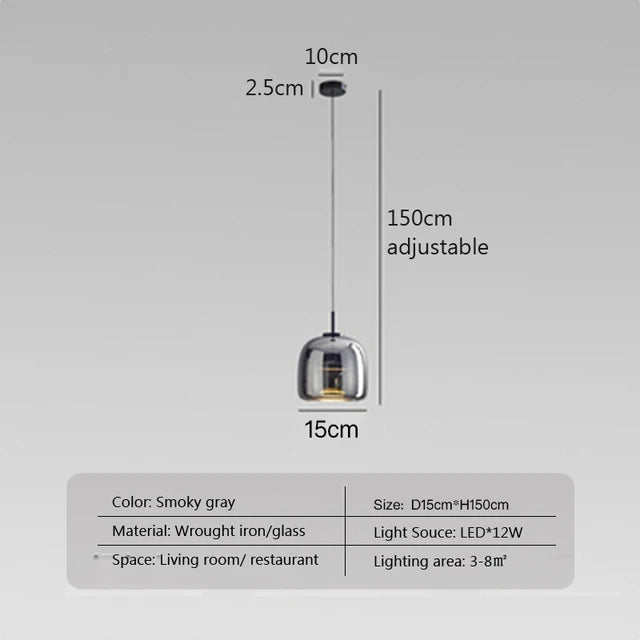 Floroux - Lampe en verre LED minimaliste pour un éclairage d'ambiance