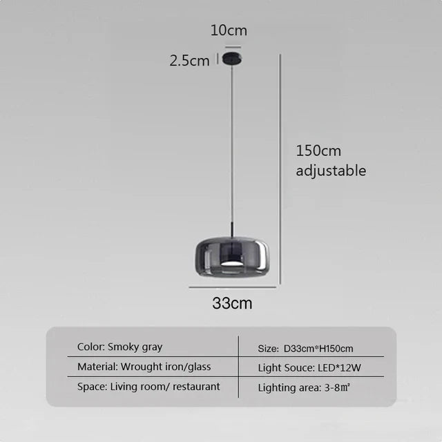 Floroux - Lampe en verre LED minimaliste pour un éclairage d'ambiance