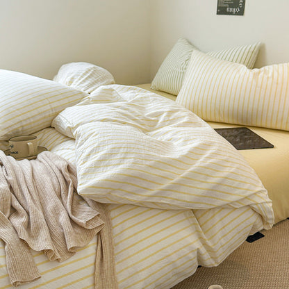 Ensemble de literie rayé rétro Floroux