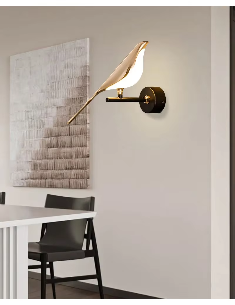 Lampe murale LED Oiseau doré nordique - Lampe murale créative