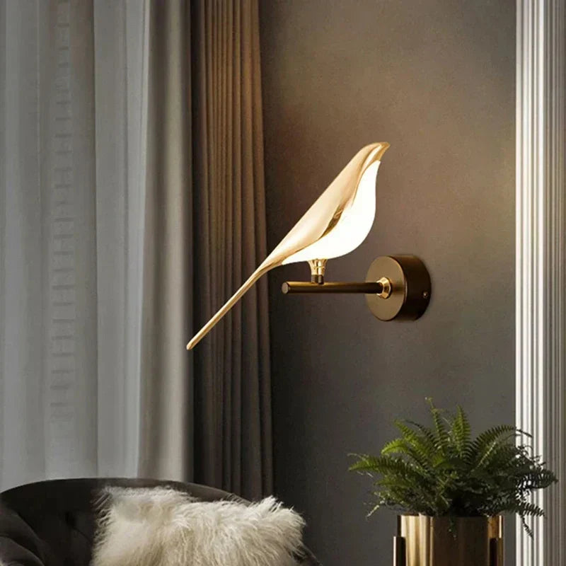 Lampe murale LED Oiseau doré nordique - Lampe murale créative