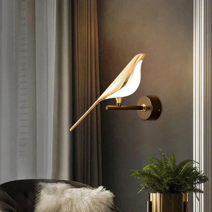 Lampe murale LED Oiseau doré nordique - Lampe murale créative