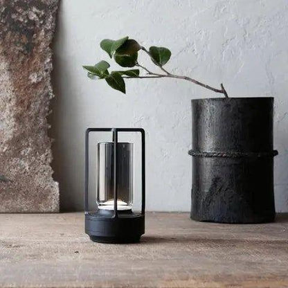 Floroux - Lampe de table LED sans fil rechargeable nordique avec variateur tactile