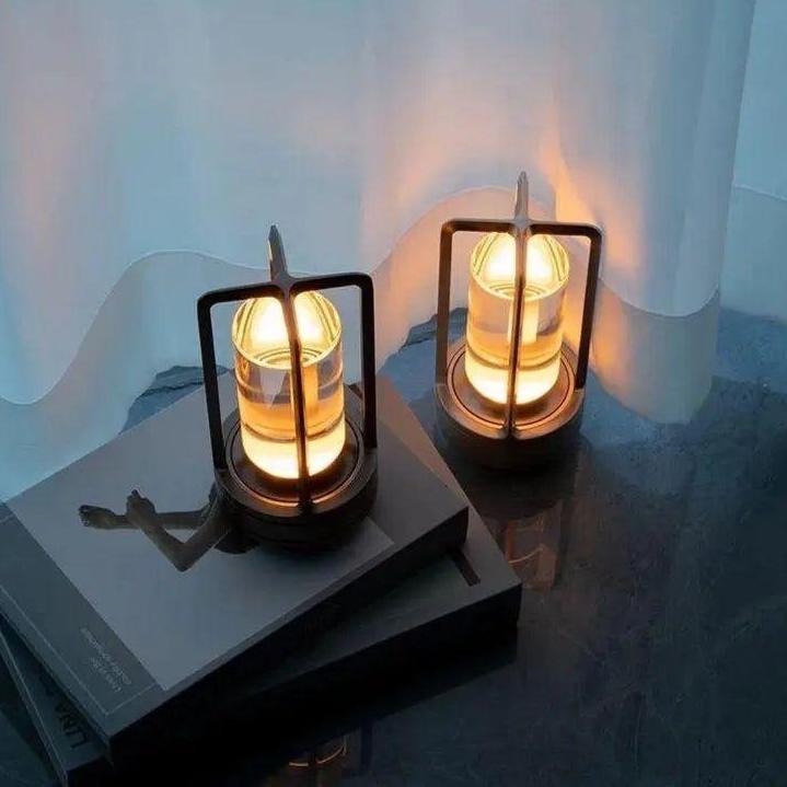 Floroux - Lampe de table LED sans fil rechargeable nordique avec variateur tactile