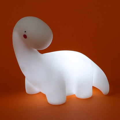 Lampe de nuit LED dinosaure en silicone squishy avec cou incliné - Cadeau parfait pour les enfants et les filles