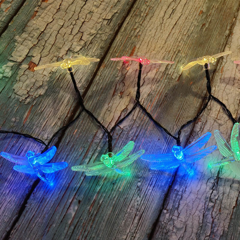 Floroux Dragonfly LED guirlande lumineuse | Alimenté par énergie solaire | Imperméable | Éclairage de fête et de jardin