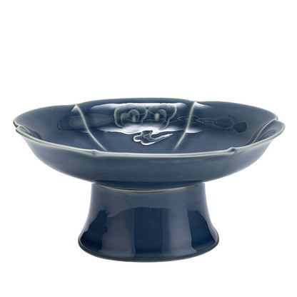 Assiette de fruits en céramique élégante avec motif en relief Li Ziqi