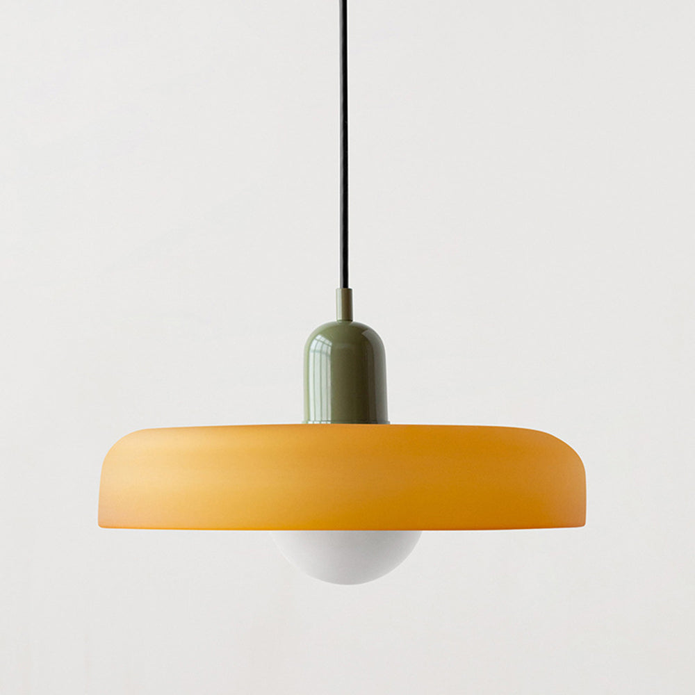 Suspension Floroux in colored glass | Elegant hanging lamp in Bauhaus style | Designer lamp for the living room and dining room