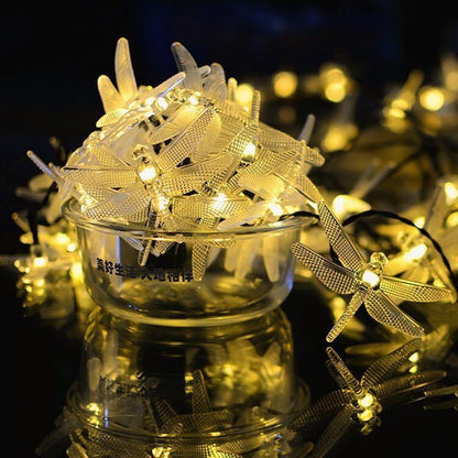 Floroux Dragonfly LED guirlande lumineuse | Alimenté par énergie solaire | Imperméable | Éclairage de fête et de jardin