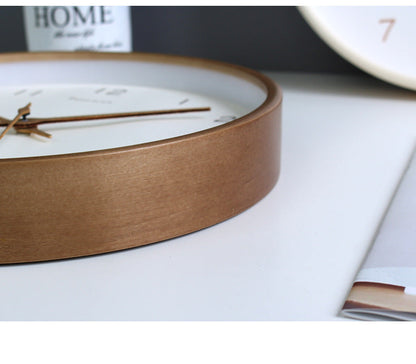 Horloge murale analogique Floroux en bois massif pour la maison