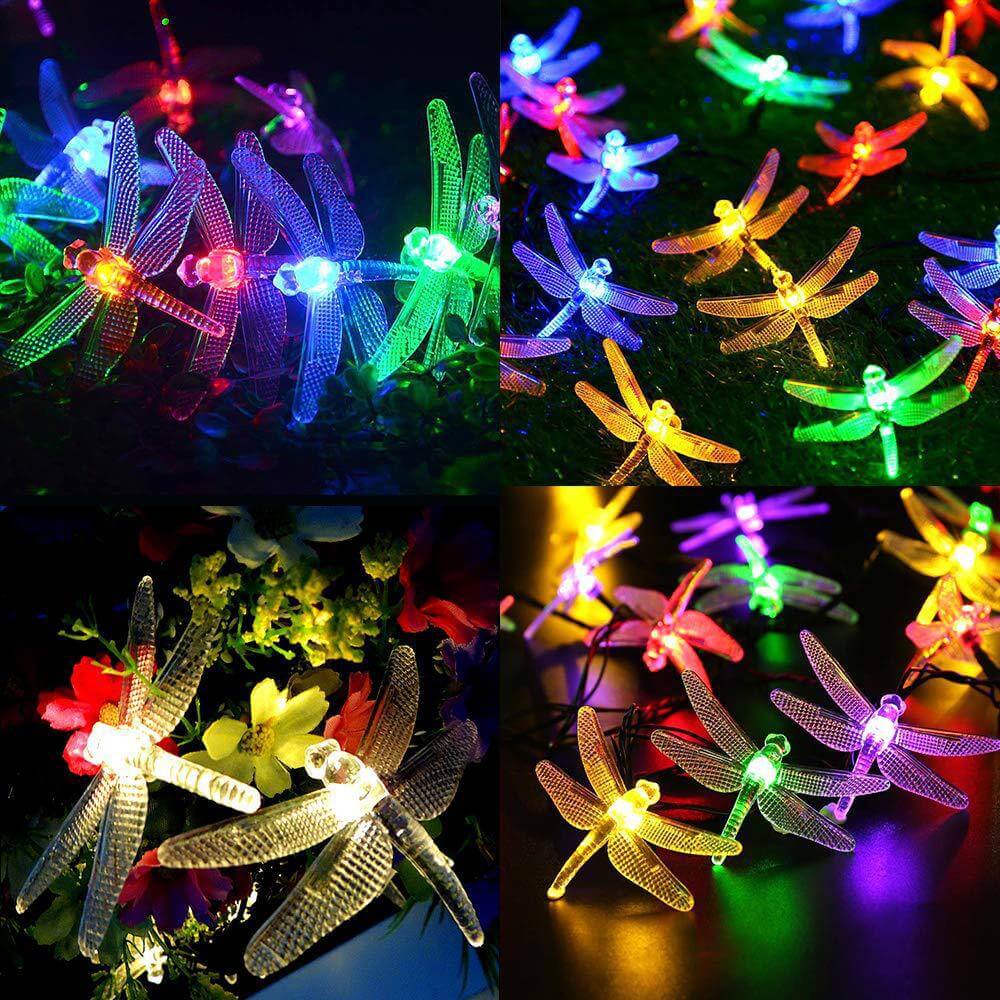 Floroux Dragonfly LED guirlande lumineuse | Alimenté par énergie solaire | Imperméable | Éclairage de fête et de jardin