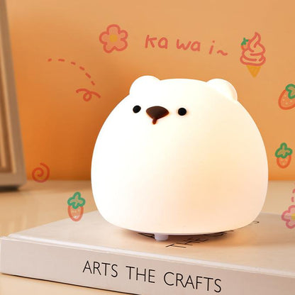 Lampe de nuit LED ourson squishy en silicone - Cadeau parfait pour les enfants et les filles