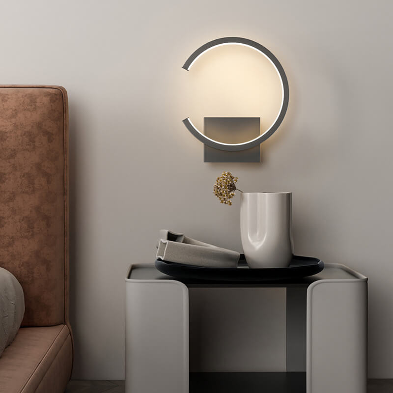 Applique murale LED moderne au design circulaire minimaliste