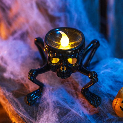 Bougies électroniques en forme d'araignée lumineuse avec lampe de vision nocturne - Cadeau parfait pour Halloween