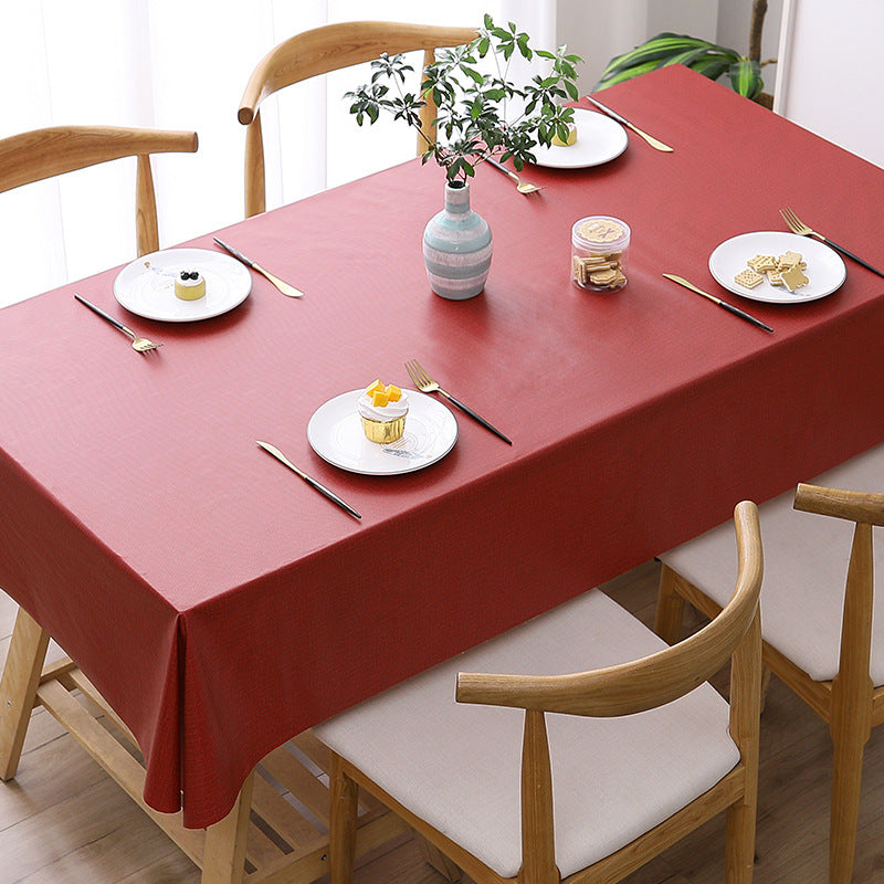 Nappe rectangulaire texturée imperméable et splash-proof, nappe de cuisine