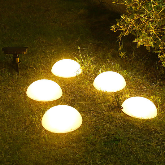 Floroux Lampes de Jardin Solaires à LED | Design en Demi-Dôme | Alimenté par Solaire | Éclairage Extérieur Stylé