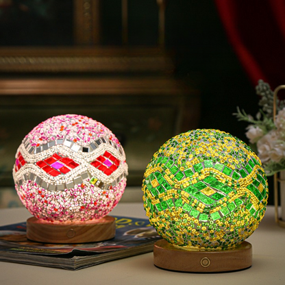 Floroux Glaskunst Lampe de table Boho