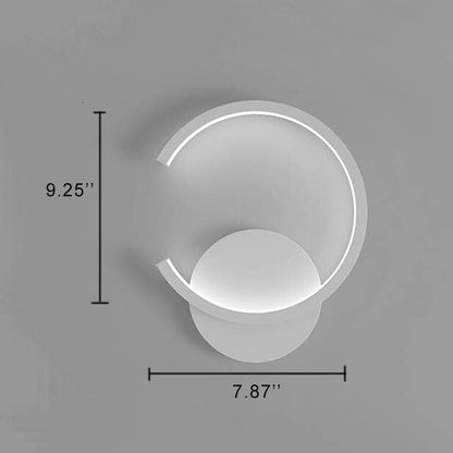 Applique murale LED moderne au design circulaire minimaliste