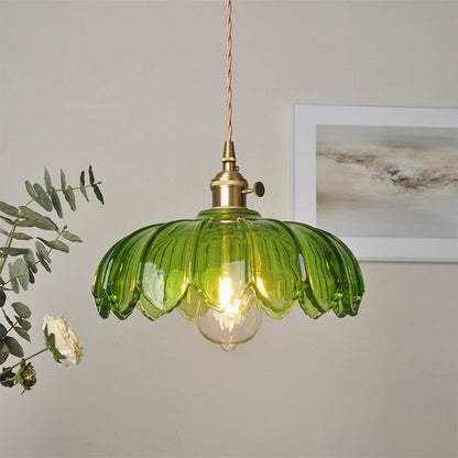Lampe à pendentif en verre Floroux