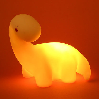 Lampe de nuit LED dinosaure en silicone squishy avec cou incliné - Cadeau parfait pour les enfants et les filles