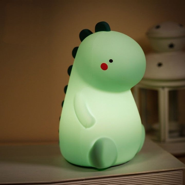 Lampe de nuit LED dinosaure squishy en silicone blush - Cadeau parfait pour les enfants et les filles