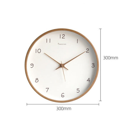 Horloge murale analogique Floroux en bois massif pour la maison