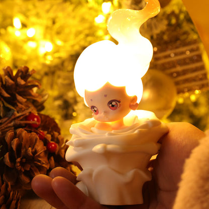 Bougie en silicone squishy LED de fée - Cadeau parfait pour les enfants et les filles