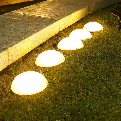 Floroux Lampes de Jardin Solaires à LED | Design en Demi-Dôme | Alimenté par Solaire | Éclairage Extérieur Stylé