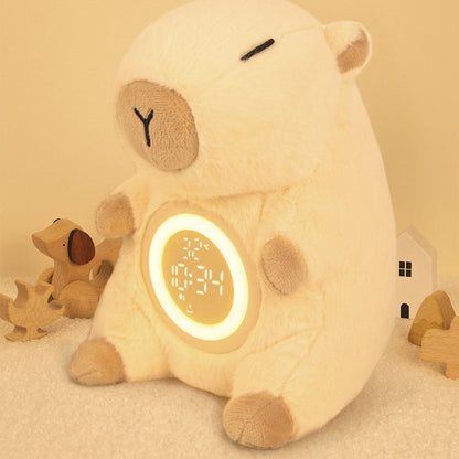 Lumière d'alarme en peluche Capybara Cozy – Cadeau parfait pour les enfants et les filles