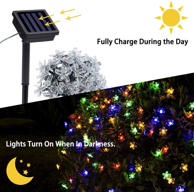 Floroux Solar Party Lights Sakura | LED Cherry Blossom | Waterproof | Outdoor Party Light