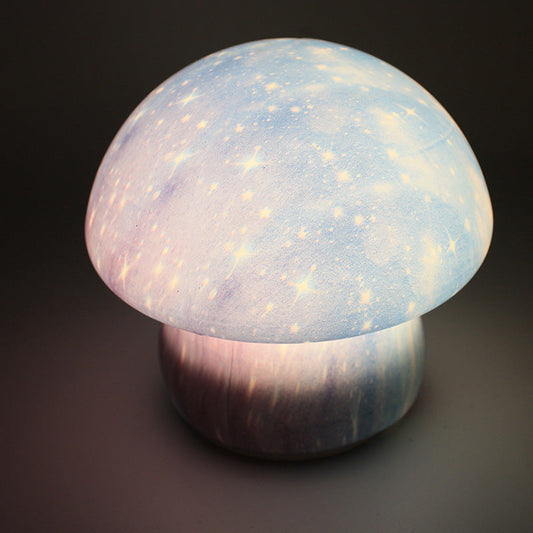 Lampe de nuit LED champignon en silicone squishy ciel étoilé - Cadeau parfait pour les enfants et les filles