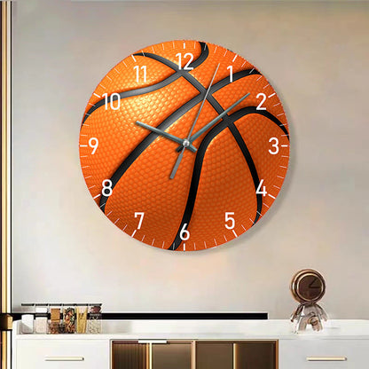 Horloge murale de basketball silencieuse Floroux | Design de 12 pouces | Cadeau parfait pour les fans de basketball