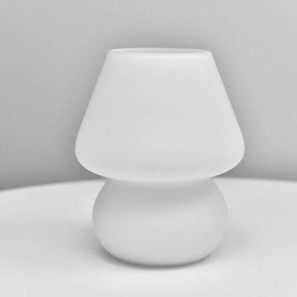 Floroux Lampe de table en verre champignon design rétro | Lumière nocturne LED | Lumière chaude | Lumière d'ambiance | Décoration pour la maison