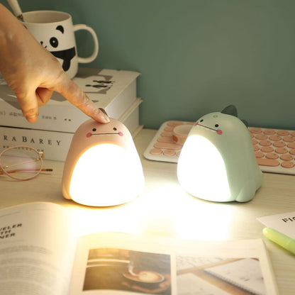 Chubby Dino Touch LED Lampe de Nuit - Cadeau Parfait pour Enfants et Filles