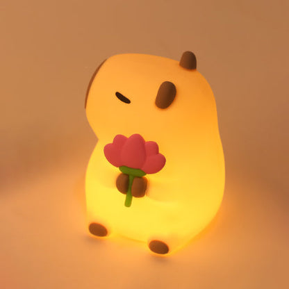 Lampe de chevet en silicone squishy Capybara 2024 - Cadeau parfait pour les enfants et les filles