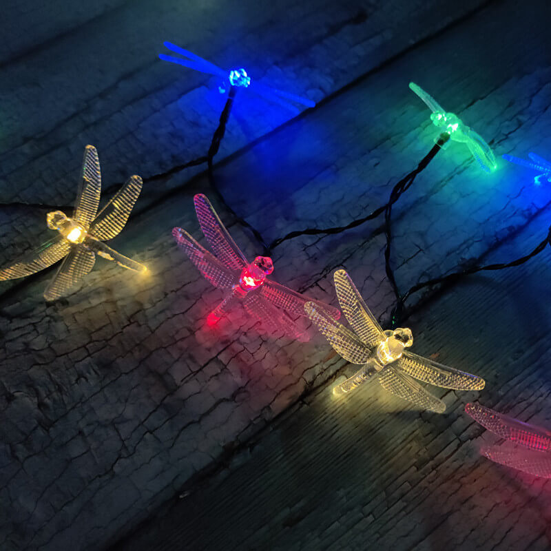 Floroux Dragonfly LED guirlande lumineuse | Alimenté par énergie solaire | Imperméable | Éclairage de fête et de jardin