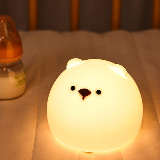 Lampe de nuit LED ourson squishy en silicone - Cadeau parfait pour les enfants et les filles