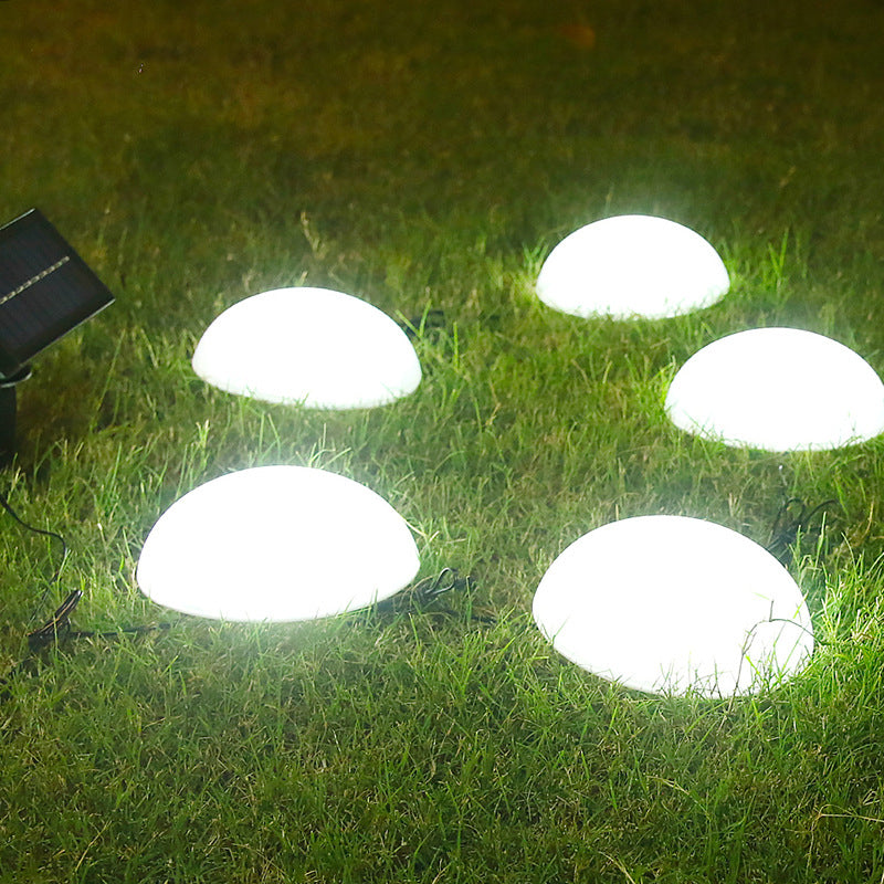 Floroux Lampes de Jardin Solaires à LED | Design en Demi-Dôme | Alimenté par Solaire | Éclairage Extérieur Stylé